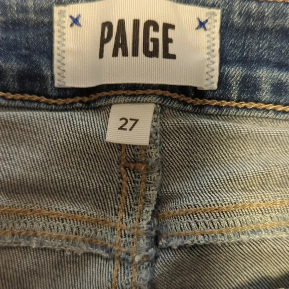 Paige Skyline Skinny Altered Cutoff Denim Shorts Size 27 - Picture 6 of 8